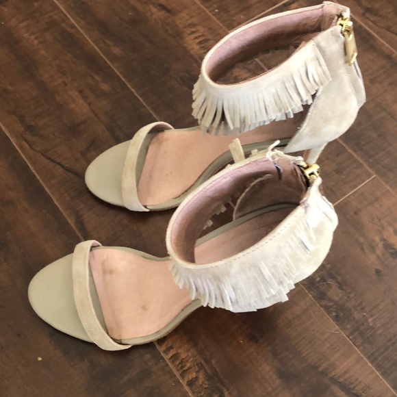 Joie Alek Fringe Ankle Strap Heels - Picture 6 of 8